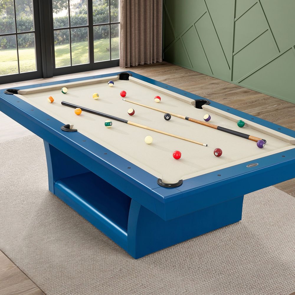The Hudson 8' Pool Table, Encore Blue