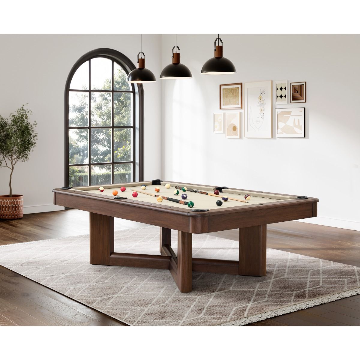 The Ashford 8' Pool Table, Dark Walnut