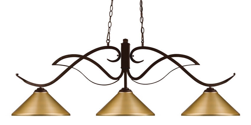 Z-Lite Phoenix Bronze with Satin Gold Shade