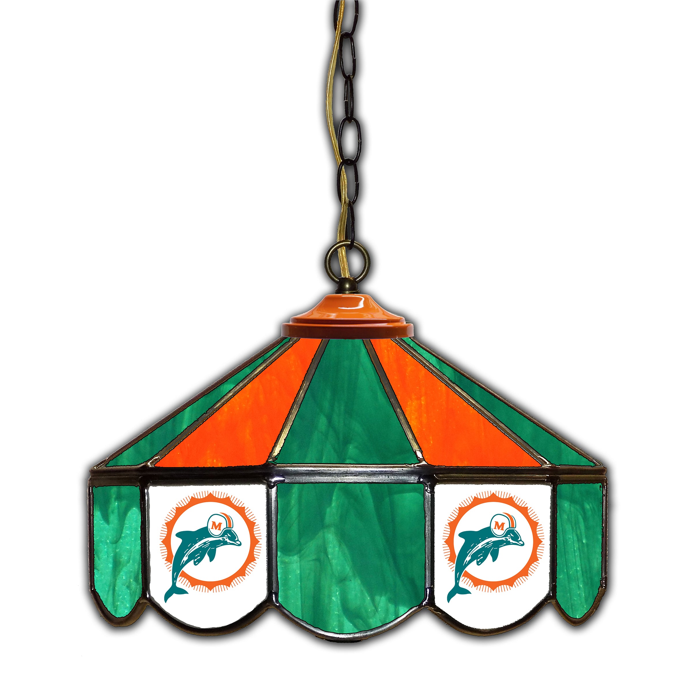 Miami Dolphins 14" Glass Pub Lamp