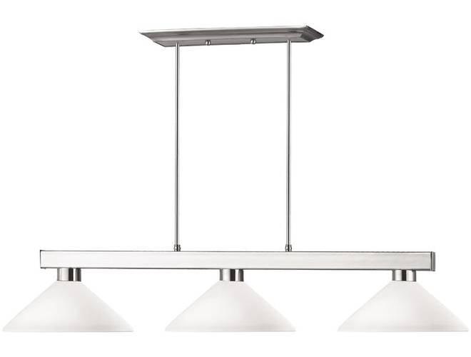 Z-Lite Cobalt Brushed Nickel & Matte Opal Light