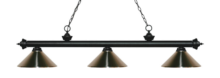 Z-Lite Riviera Matte Black with Brushed Nickel Shade