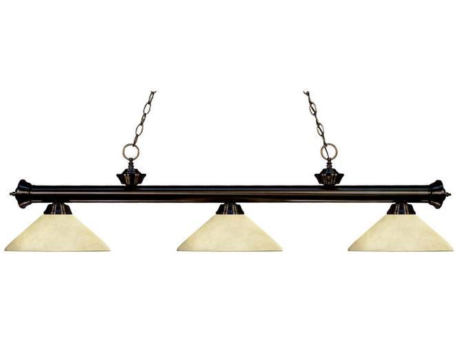 Z-Lite Riviera Angle Golden Mottle Pool Table light