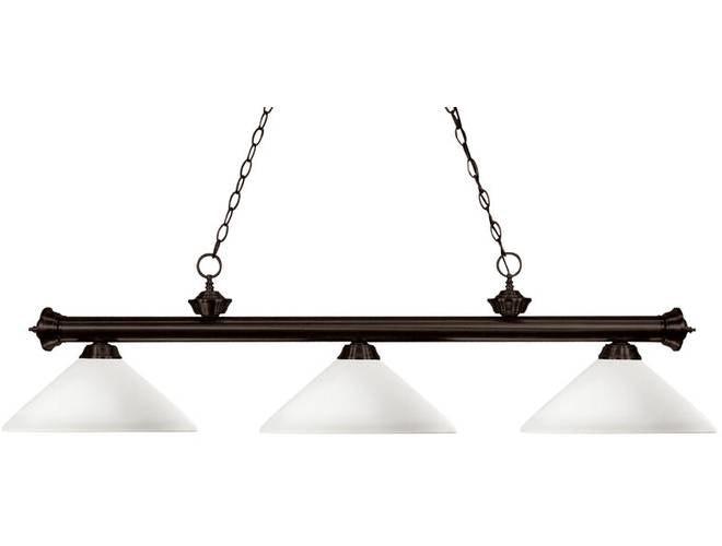 Z-Lite Riviera Angle Matte Opal Pool Table light
