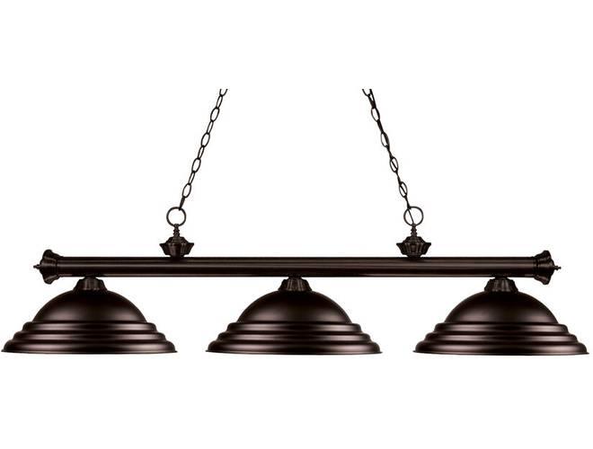 Z-Lite Riviera Bronze Stepped Pool Table light
