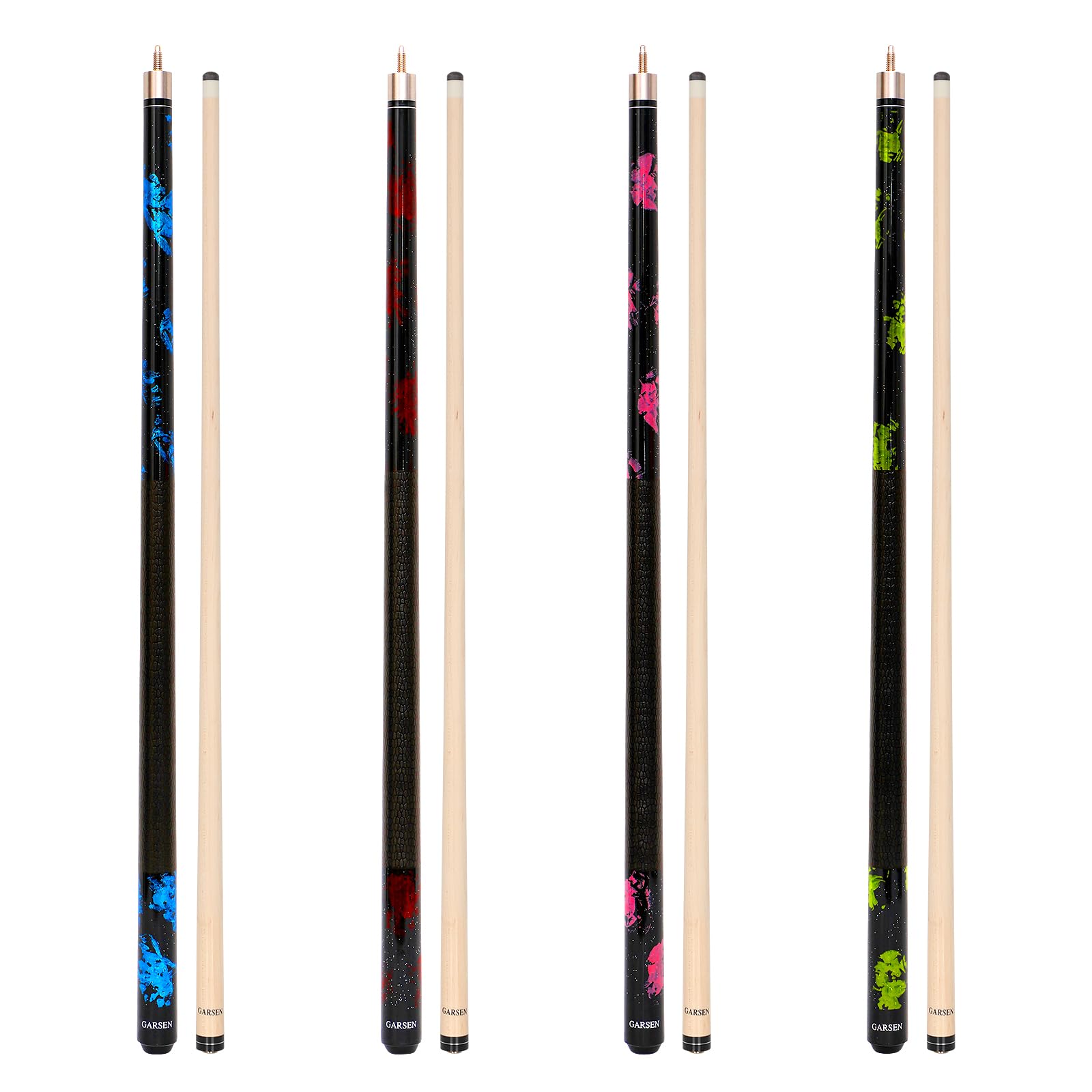 GARSEN 4 Pieces Pool Stick Cue Stick Billiard House Bar Pool Cue