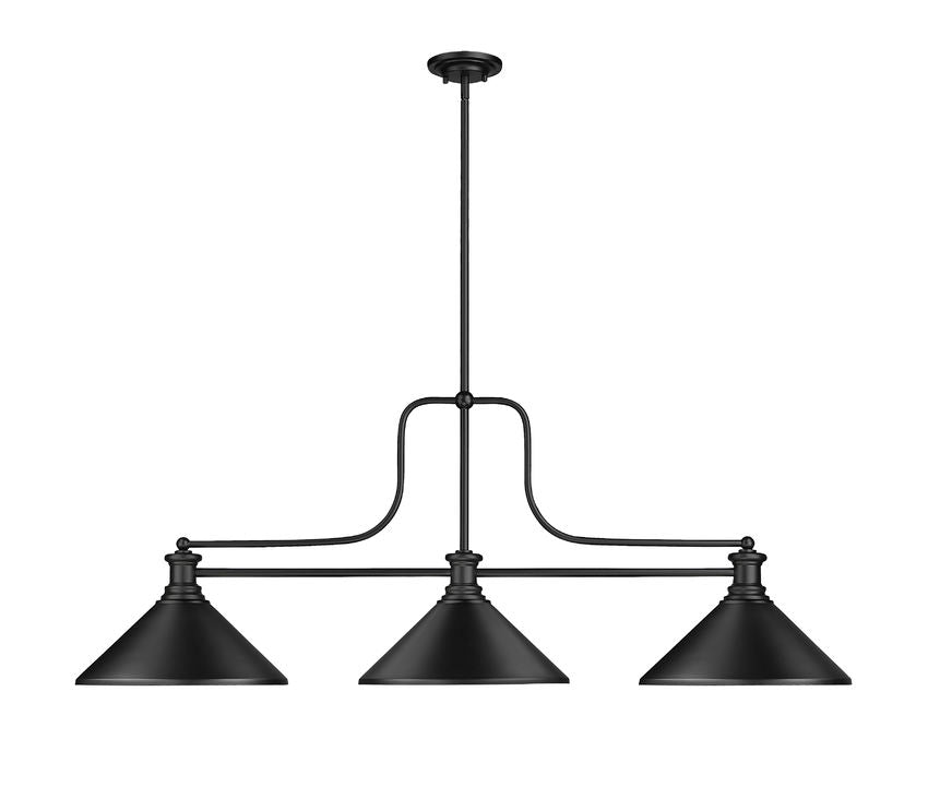 Z-Lite Melange Matte Black with Matte Black Shade