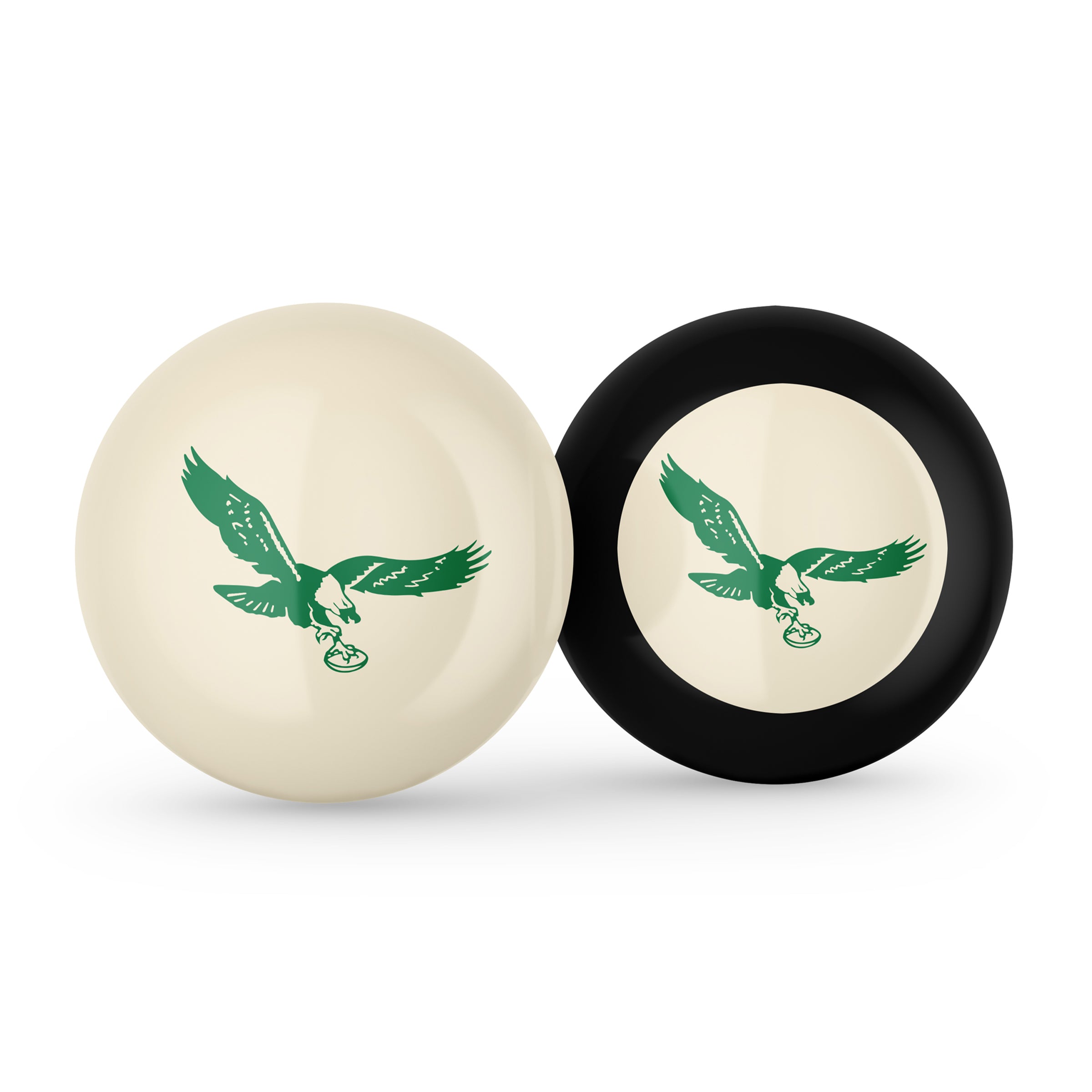Vintage Philadelphia Eagles Cue and 8 Ball