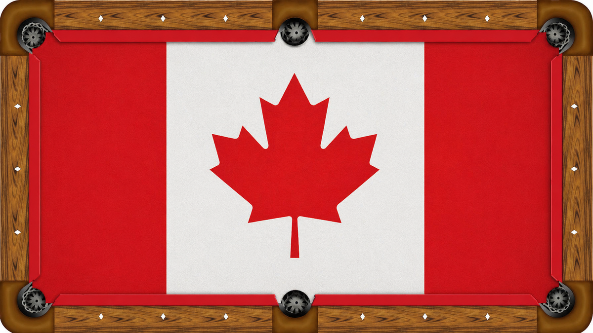 Canada Print Custom Pool Table Felt — custom printed pool table felt design preview