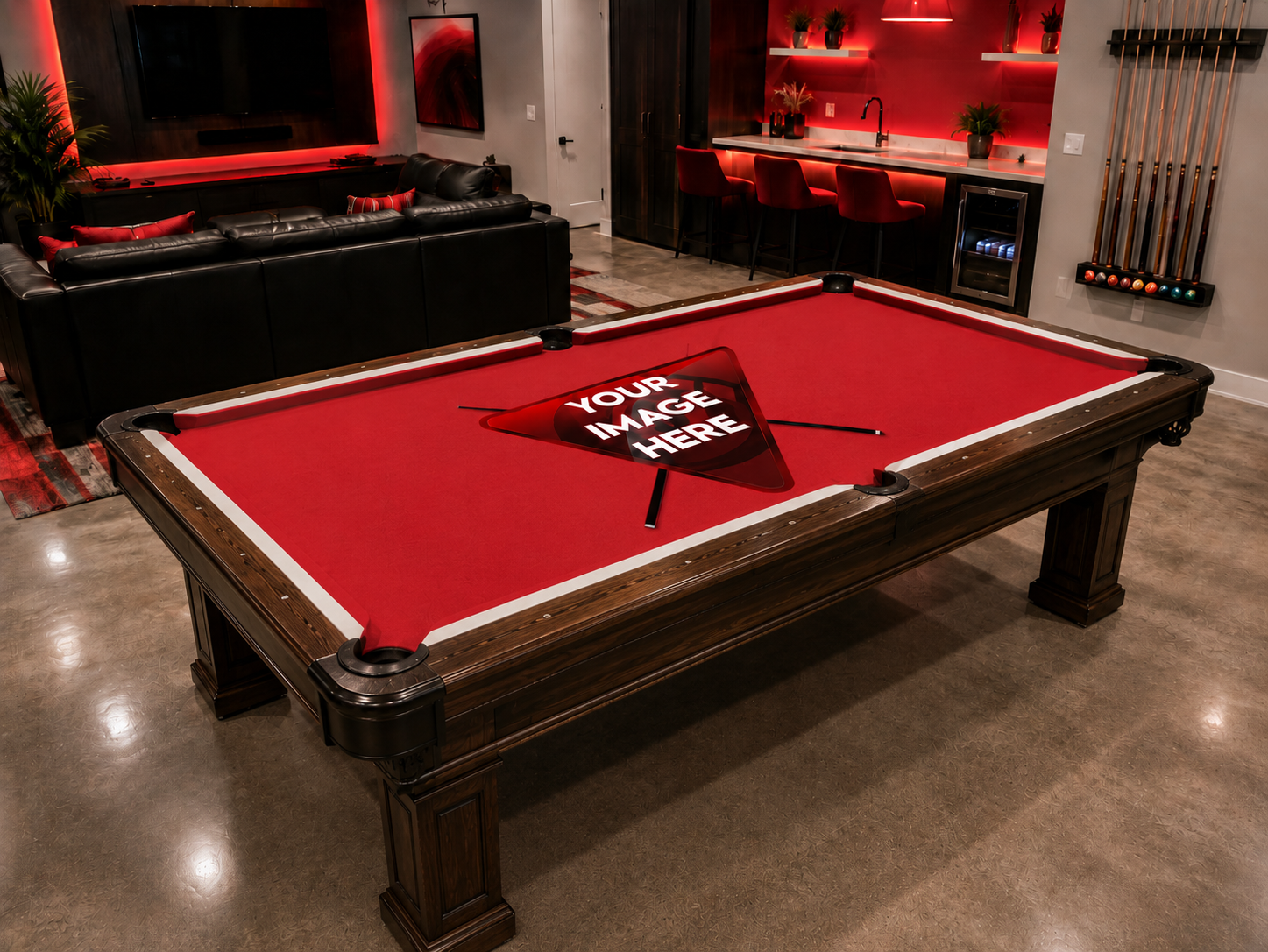 Your Image Here Custom Pool Table Felt Any Design 7ft 8ft 9ft Billiard Cloth