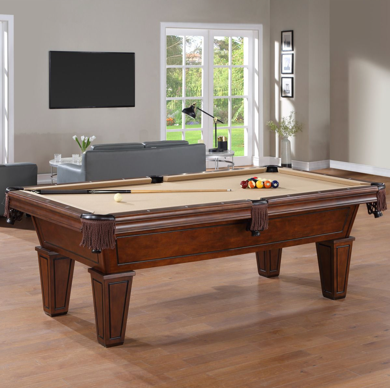 Baxter 8' Pool Table Nut Brown
