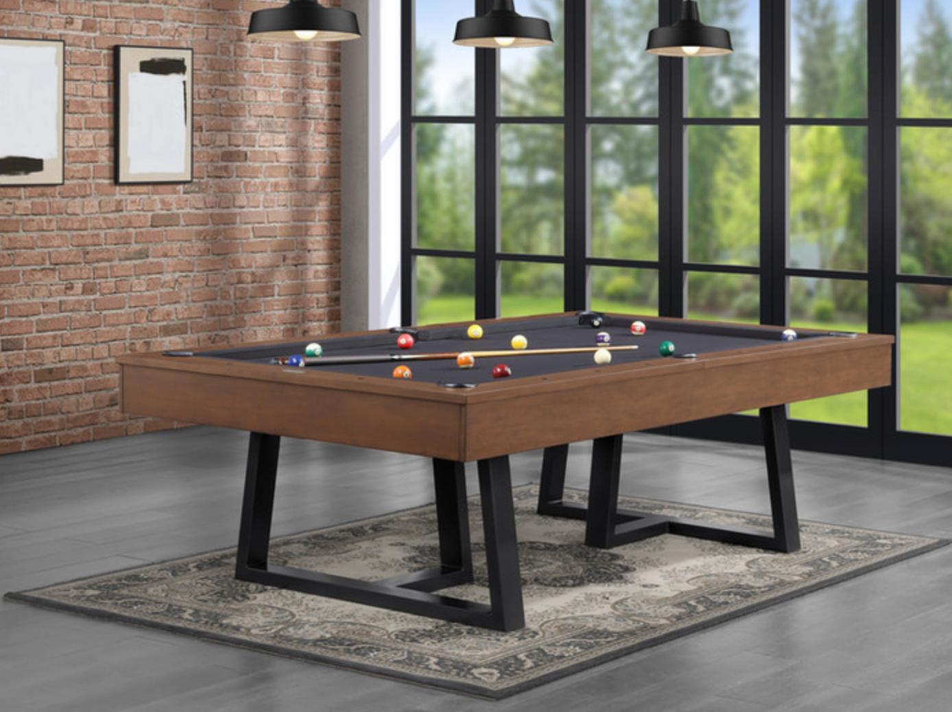 Axial 8' Pool Table in Whiskey w/Black Base