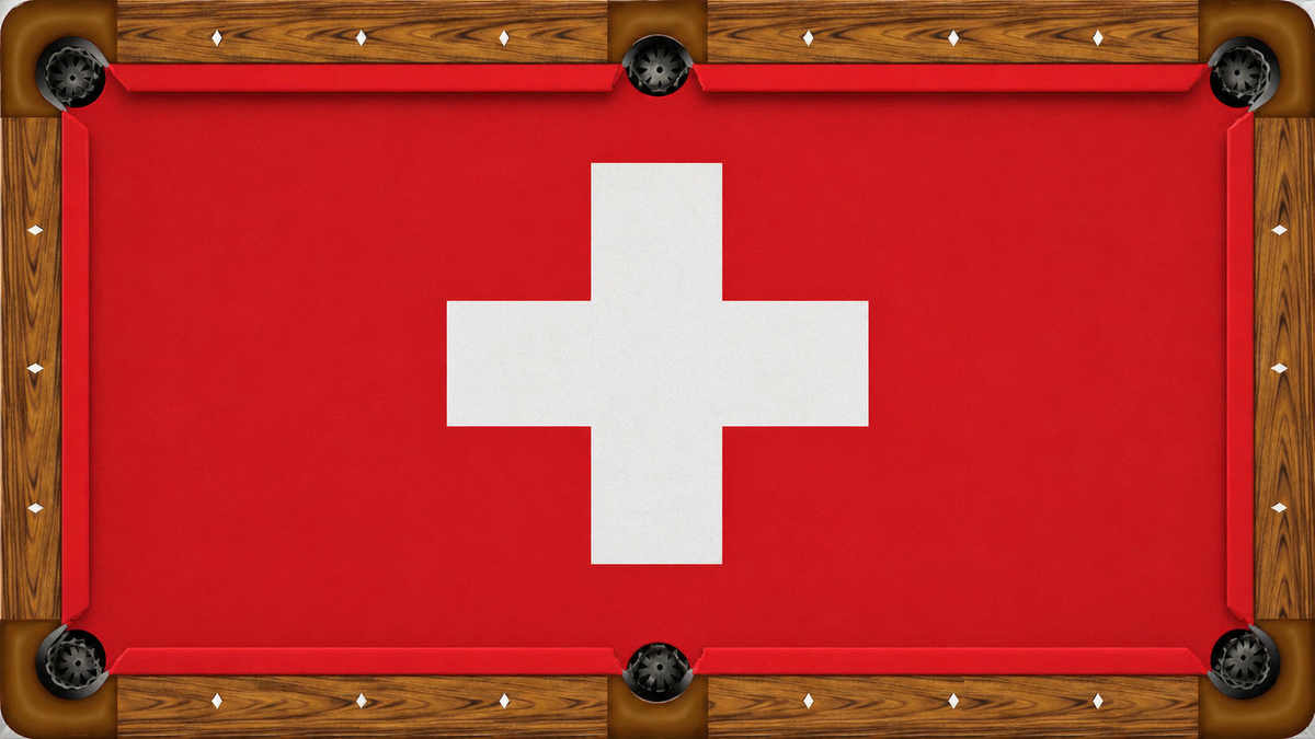 Switzerland Print Custom Pool Table Felt — custom printed pool table felt design preview