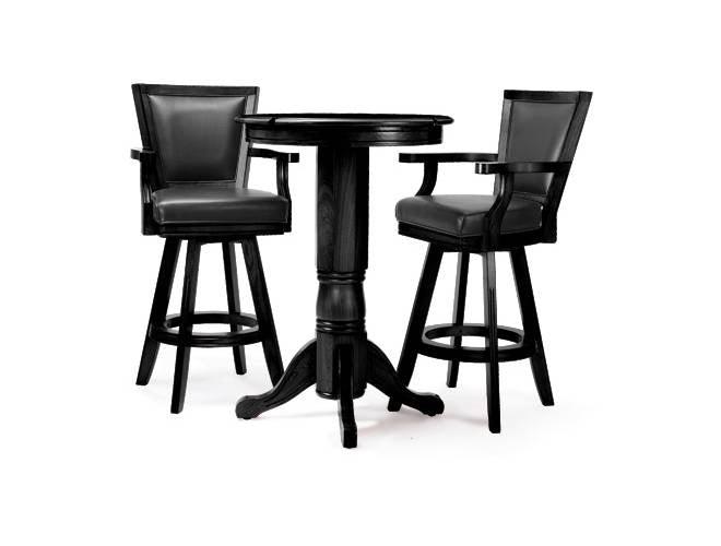 Spencer Marston Pub Basic Plus Table and 2-Chair Set - Black