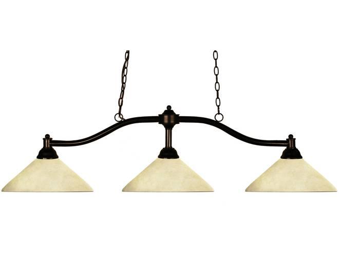 Z-Lite Chance Angle Golden Mottle Pool Table Light
