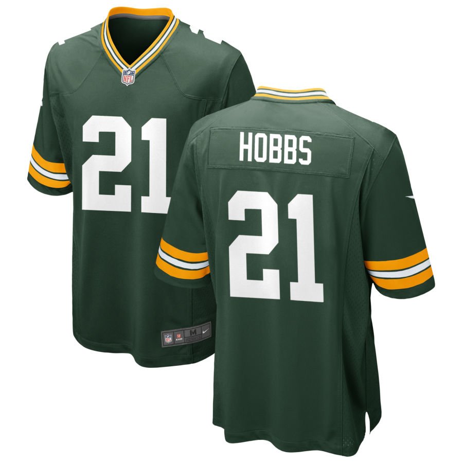 Nate Hobbs Men's Nike Green Green Bay Packers Custom Game Jersey