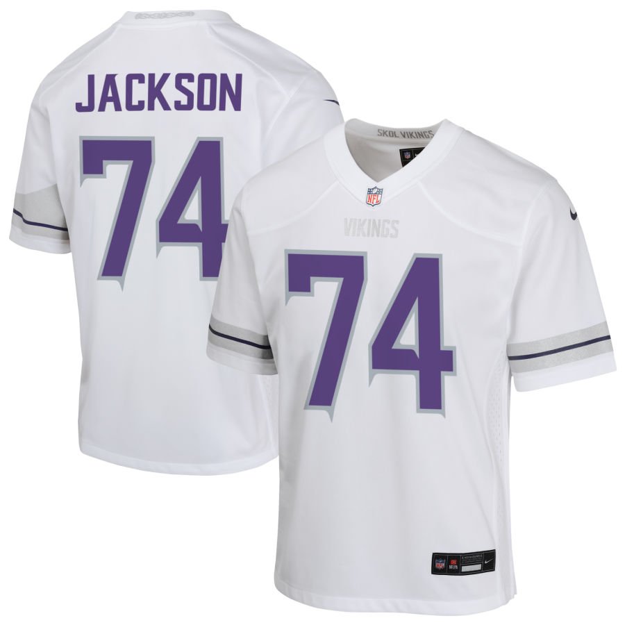 Donovan Jackson Youth Nike White Minnesota Vikings Alternate Custom Game Jersey