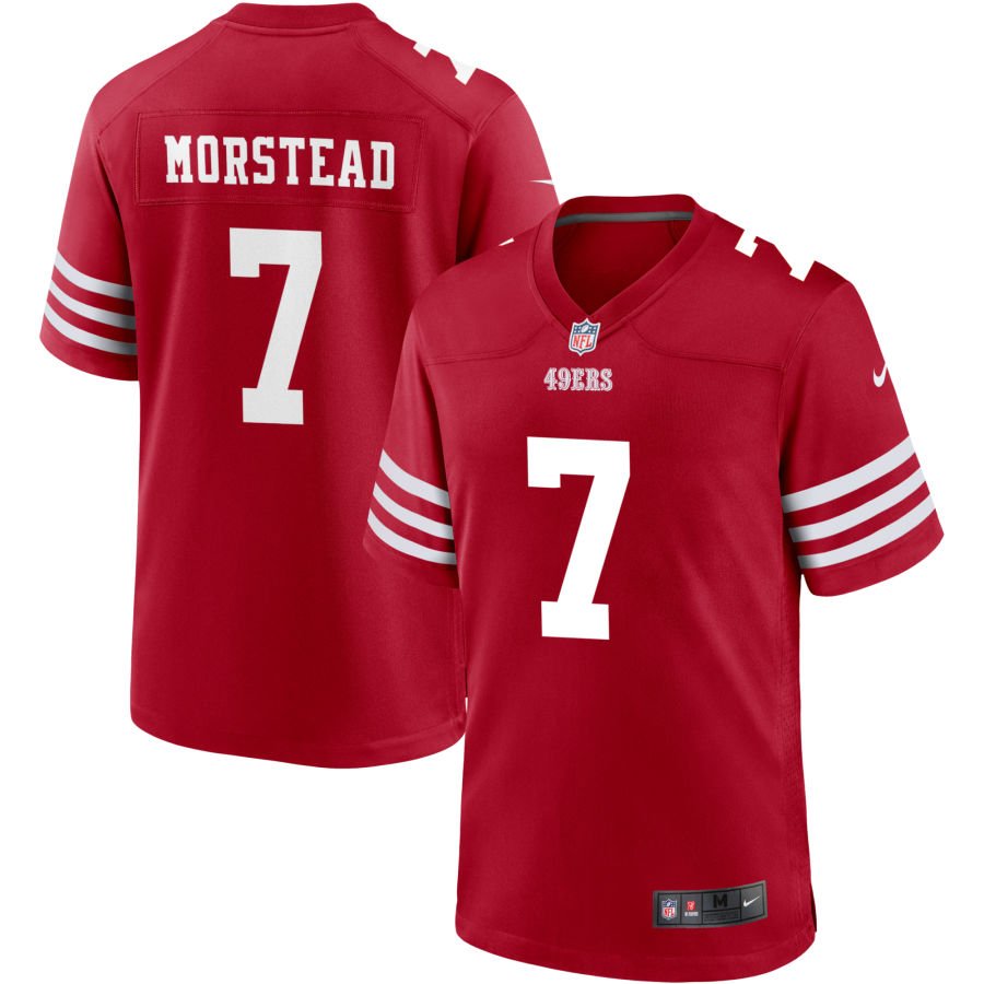 Thomas Morstead Men's Nike Scarlet San Francisco 49ers Custom Jersey