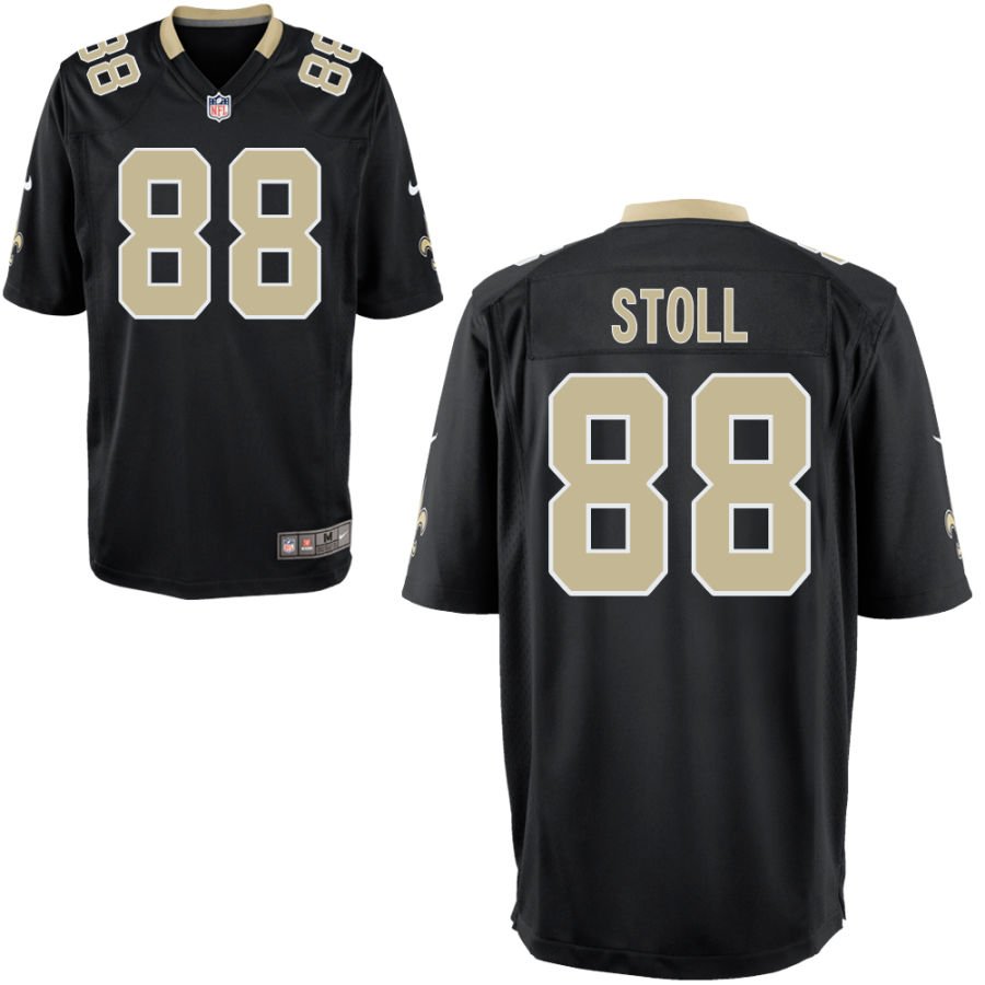 Jack Stoll Youth Nike Black New Orleans Saints Custom Game Jersey