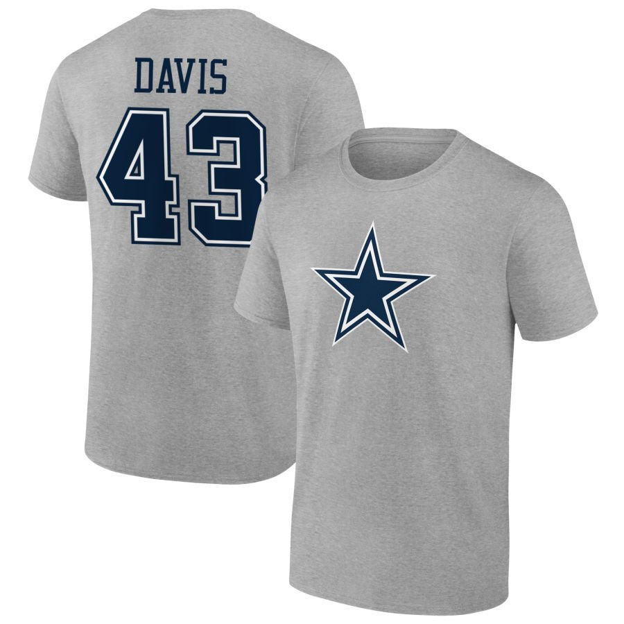 Men's Gray Dallas Cowboys Big & Tall Team Authentic Custom T-Shirt