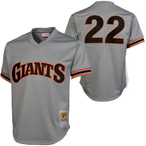 Men's Mitchell & Ness Will Clark Gray San Francisco Giants Authentic Batting Practice Jersey