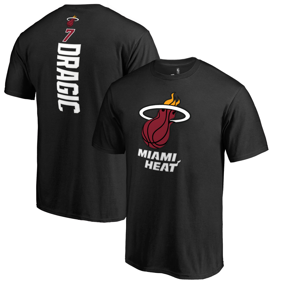 Men's Goran Dragic Black Miami Heat Backer T-Shirt