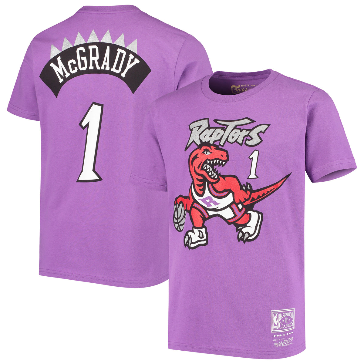 Youth Tracy McGrady Purple Toronto Raptors Hardwood Classics Name & Number T-Shirt
