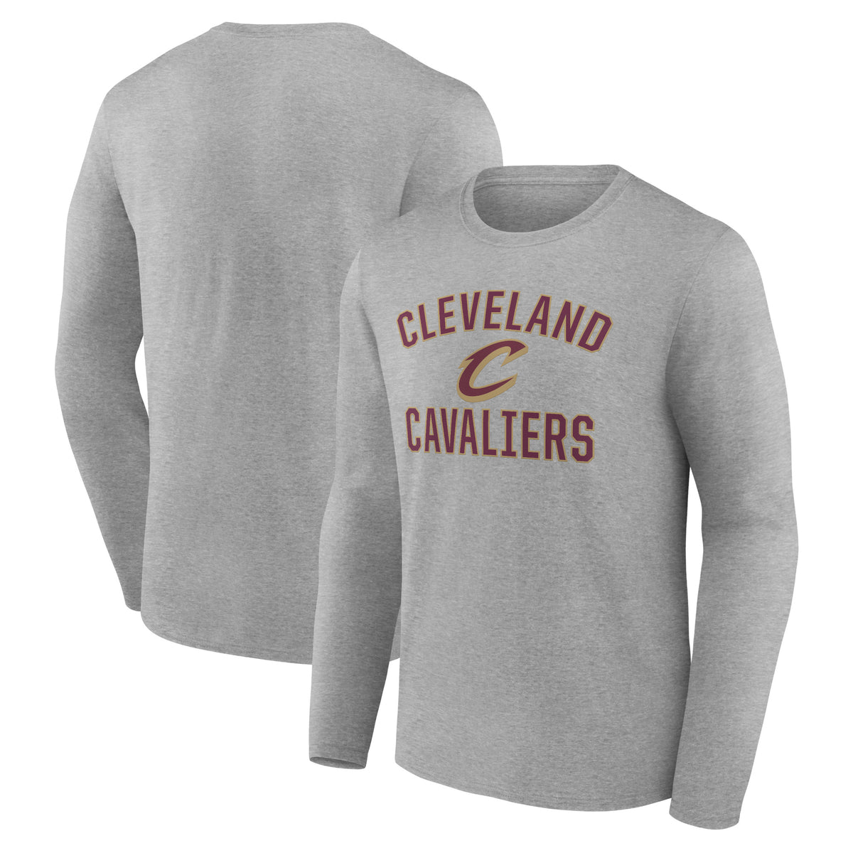 Men's Gray Cleveland Cavaliers Victory Arch Team Long Sleeve T-Shirt