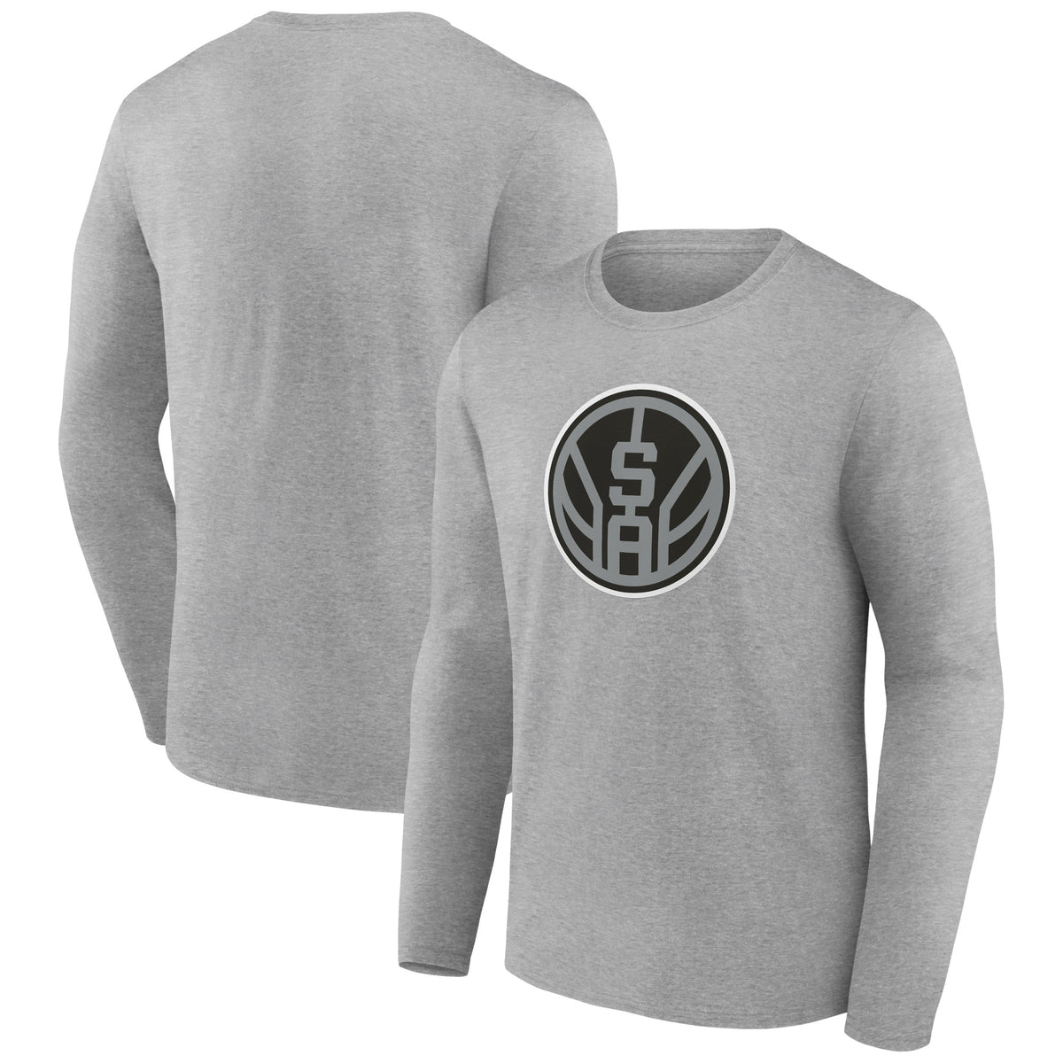 Men's Gray San Antonio Spurs Alternate Logo Long Sleeve T-Shirt