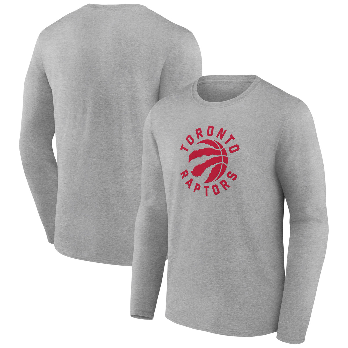 Men's Gray Toronto Raptors Alternate Logo Long Sleeve T-Shirt