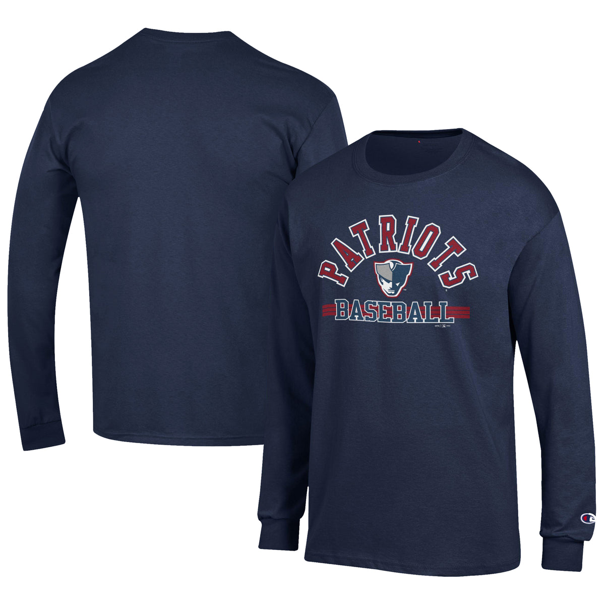 Men's Champion Navy Somerset Patriots Jersey Long Sleeve T-Shirt