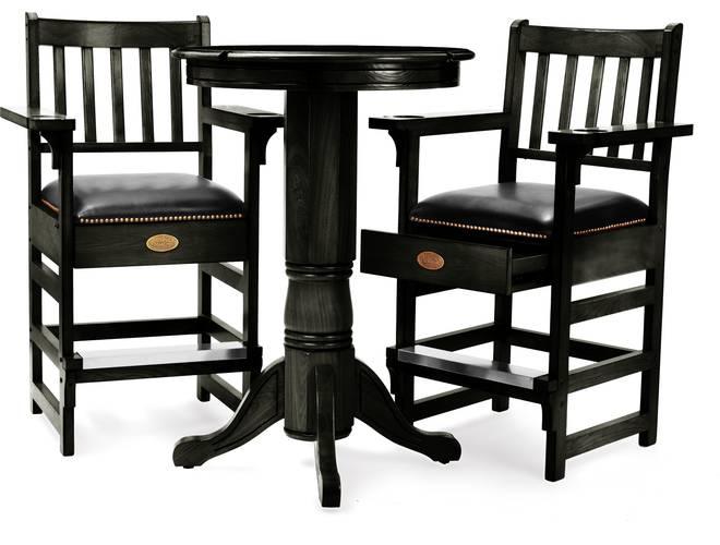 Spencer Marston Pub Deluxe Plus Table and 2-Chair Set - Black