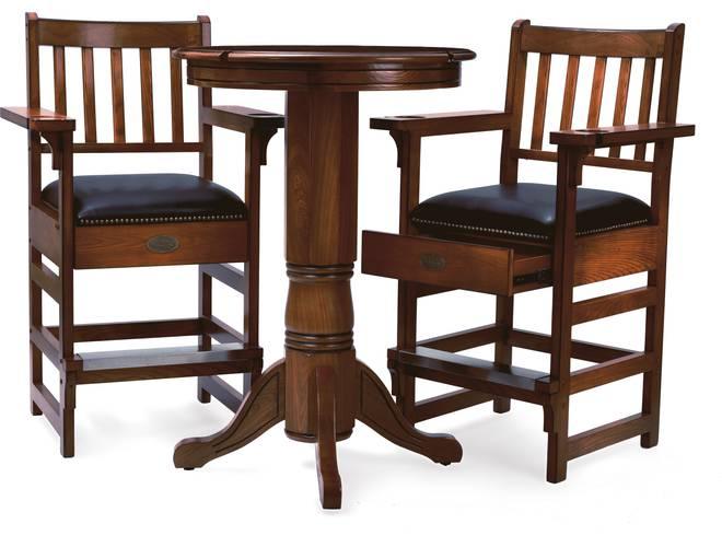 Spencer Marston Pub Deluxe Plus Table and 2-Chair Set - Walnut