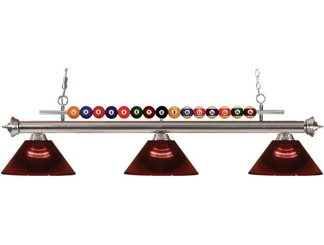 Z-Lite Shark Acrylic Burgundy Pool Table Light