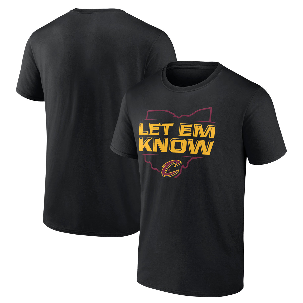 Men's Black Cleveland Cavaliers Hometown Collection Let Em Know T-Shirt