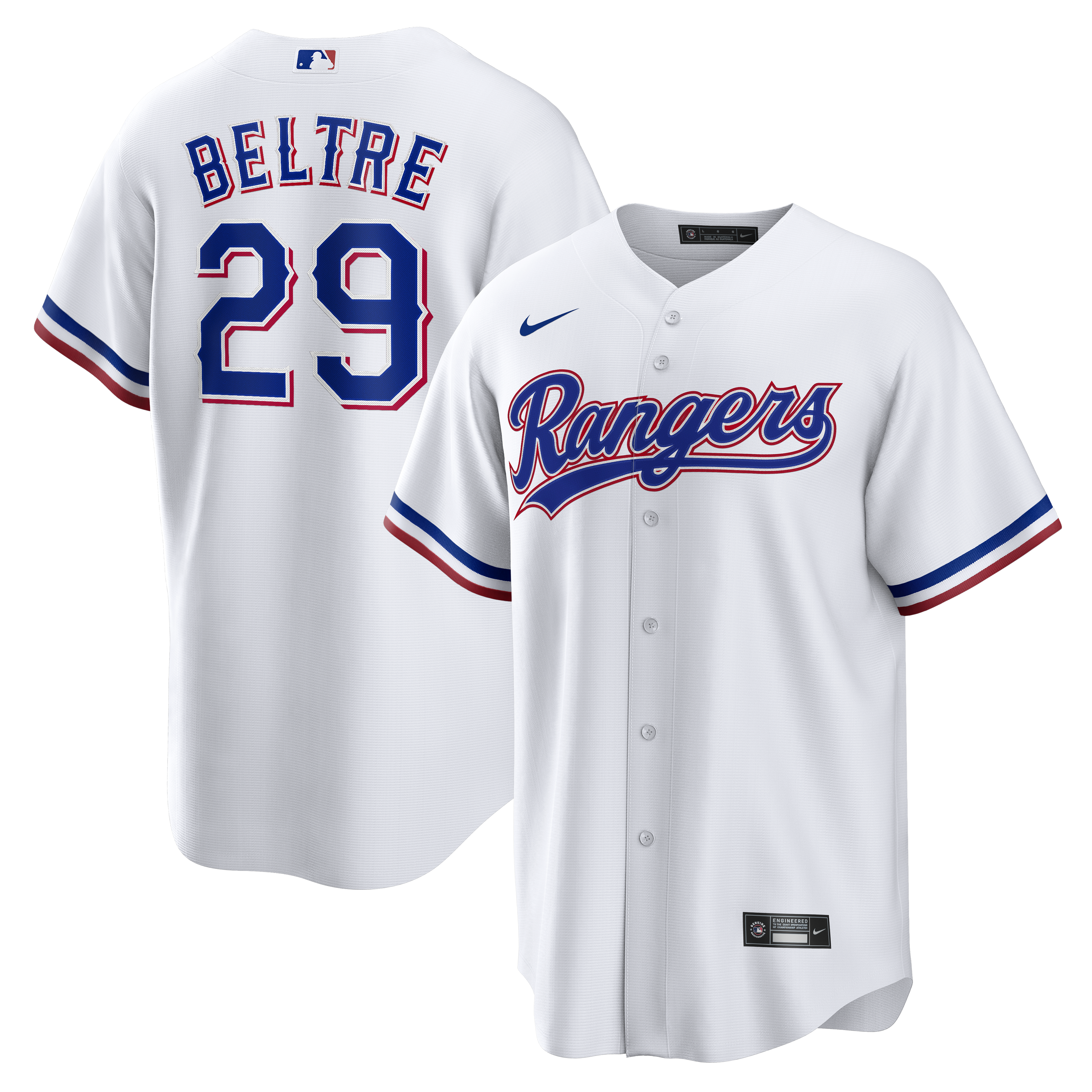 Men's Nike Adrian Beltre White Texas Rangers Home Retired Player Replica Jersey