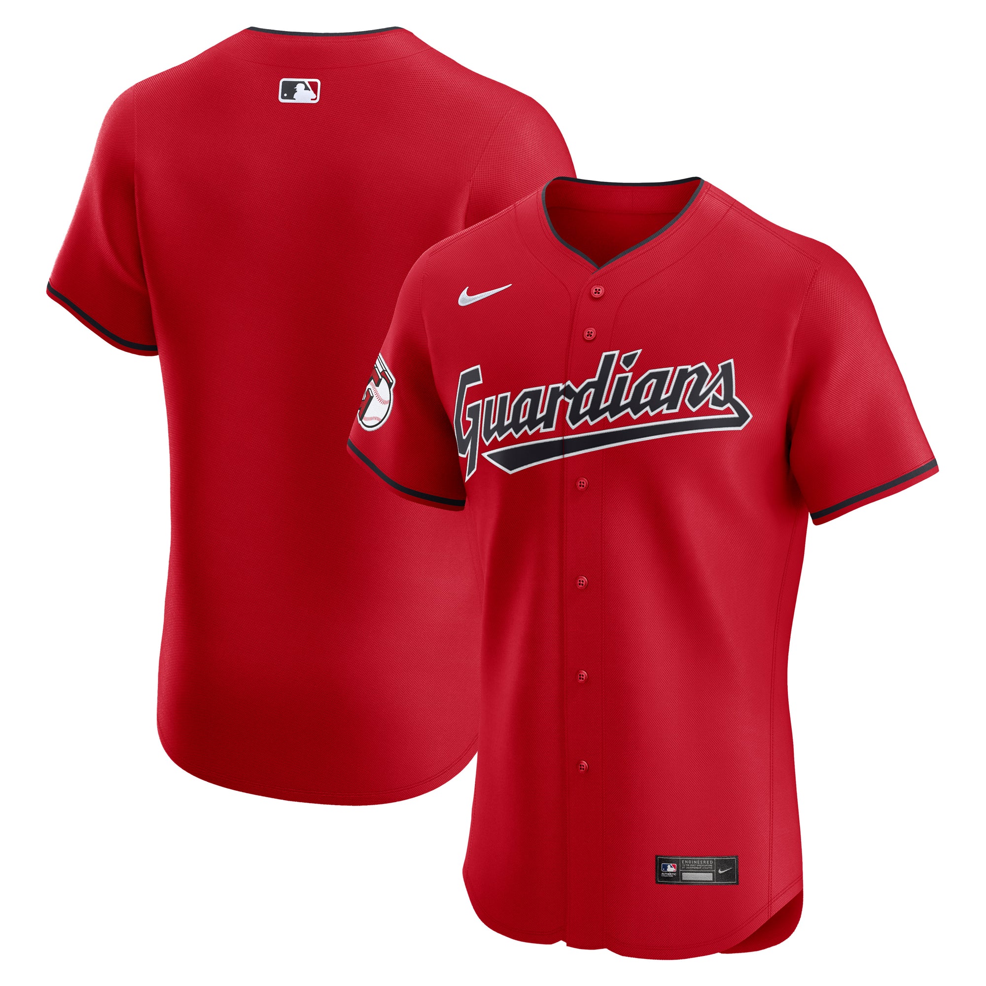Men's Nike Red Cleveland Guardians Alternate Vapor Premier Elite Patch Jersey