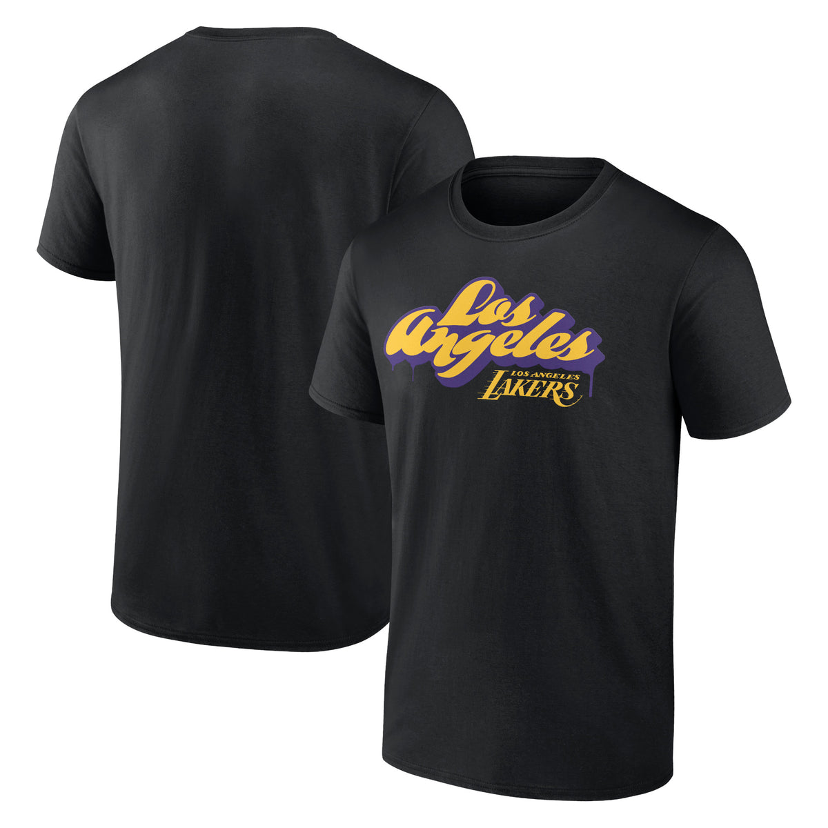Men's Black Los Angeles Lakers LA Graffiti T-Shirt