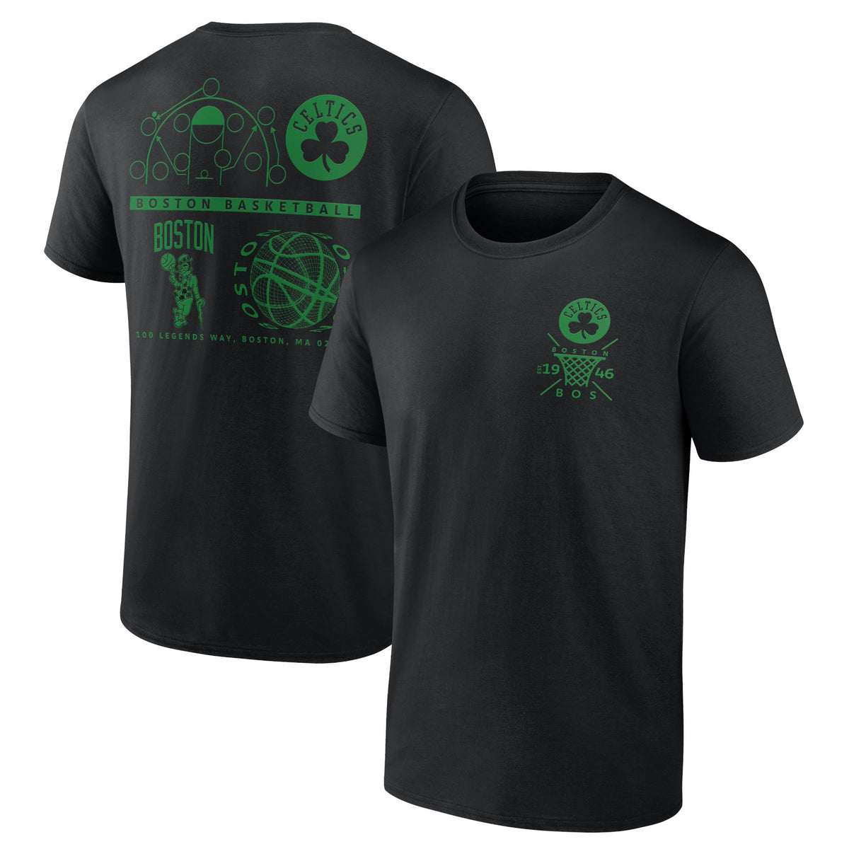 Men's Black Boston Celtics Street Collective T-Shirt