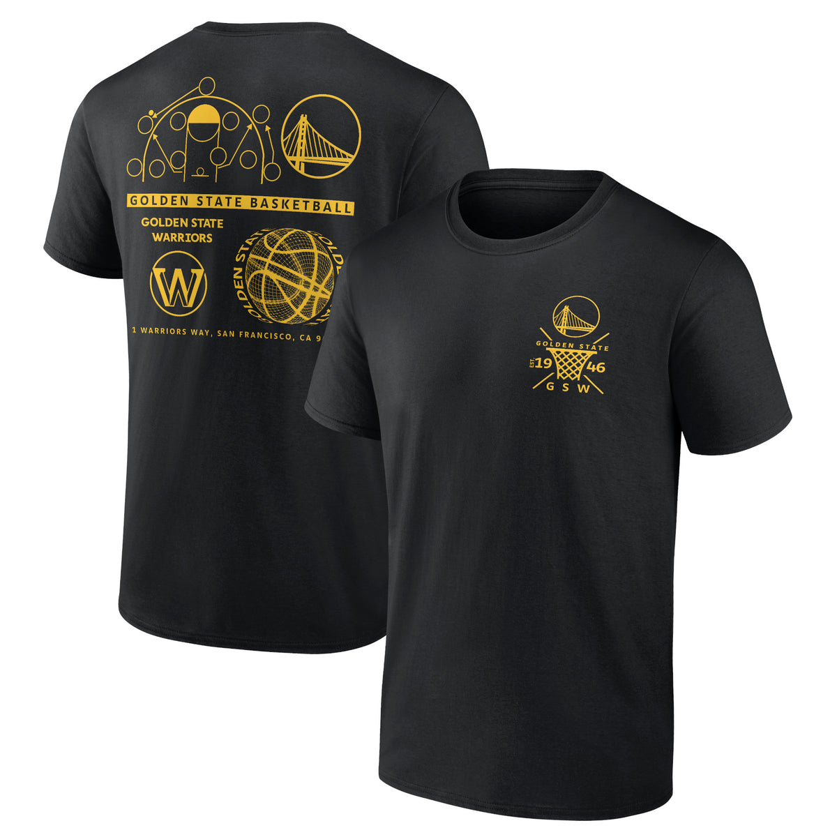 Men's Black Golden State Warriors Street Collective T-Shirt
