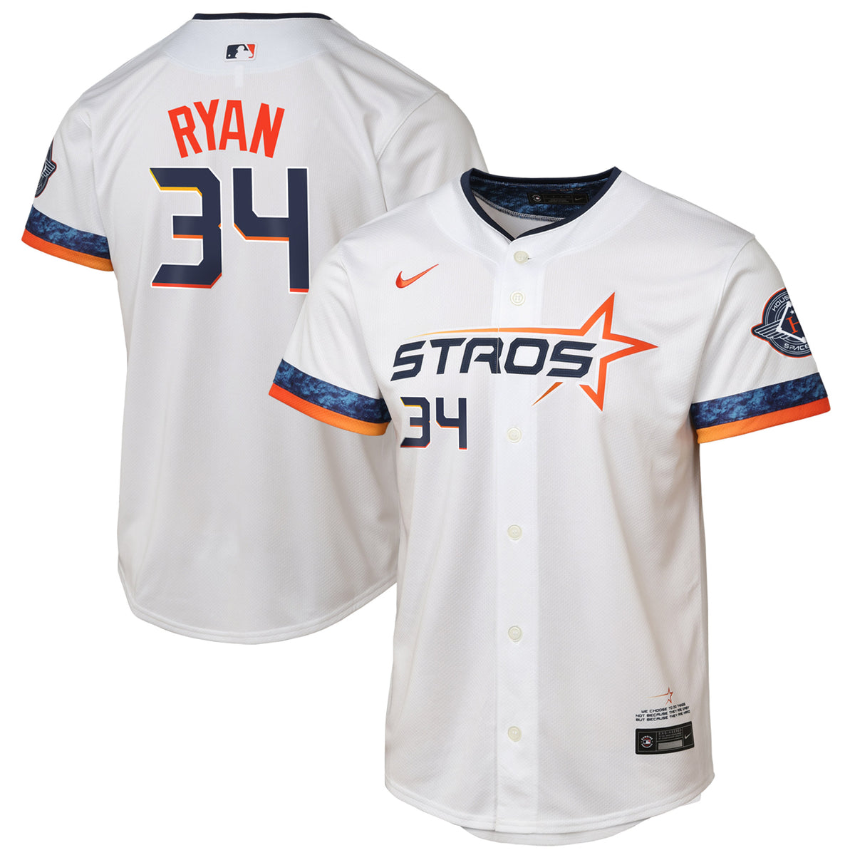 Youth Nike Nolan Ryan White Houston Astros 2025 City Connect Limited Player Jersey