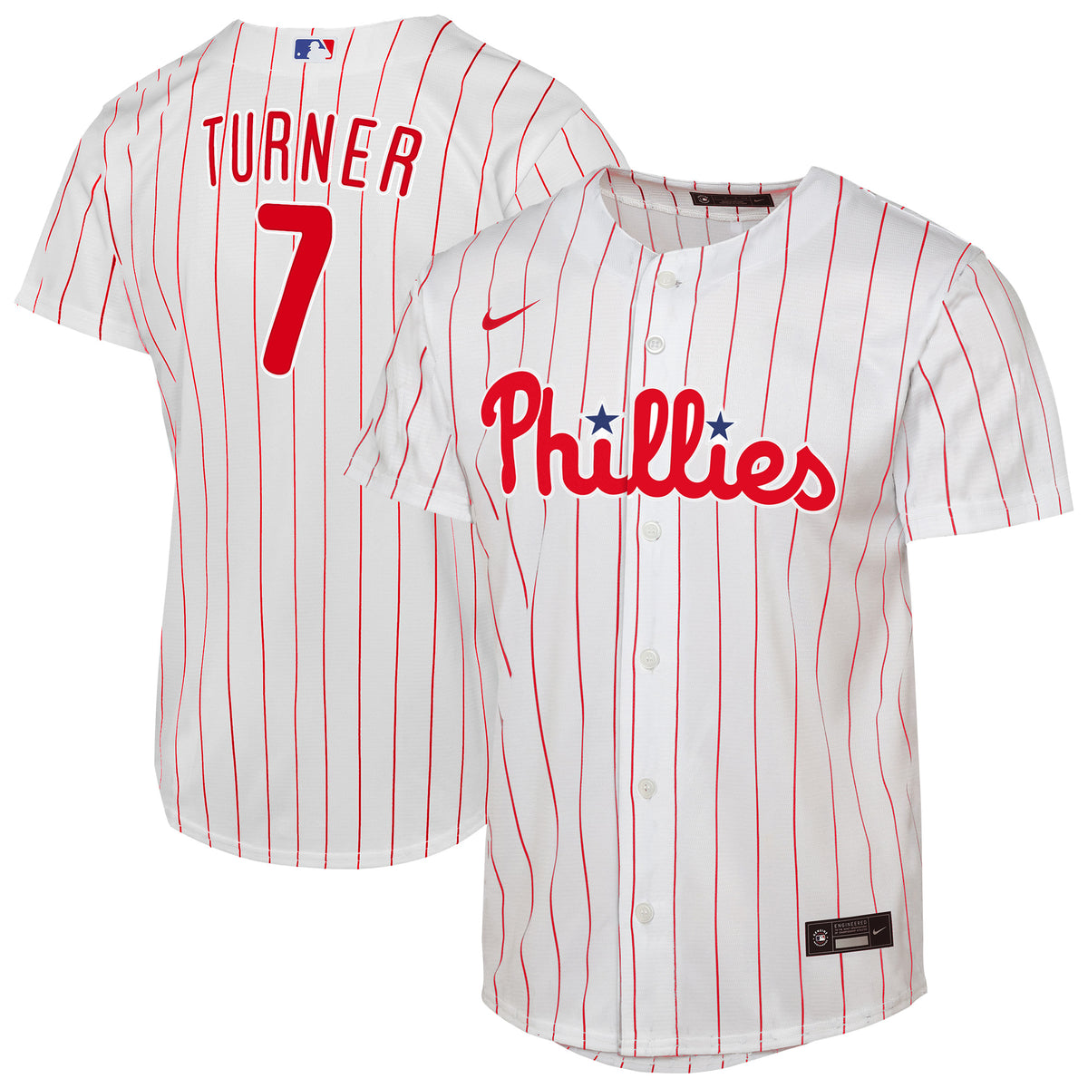 Youth Nike Trea Turner White Philadelphia Phillies Home Replica Player Jersey