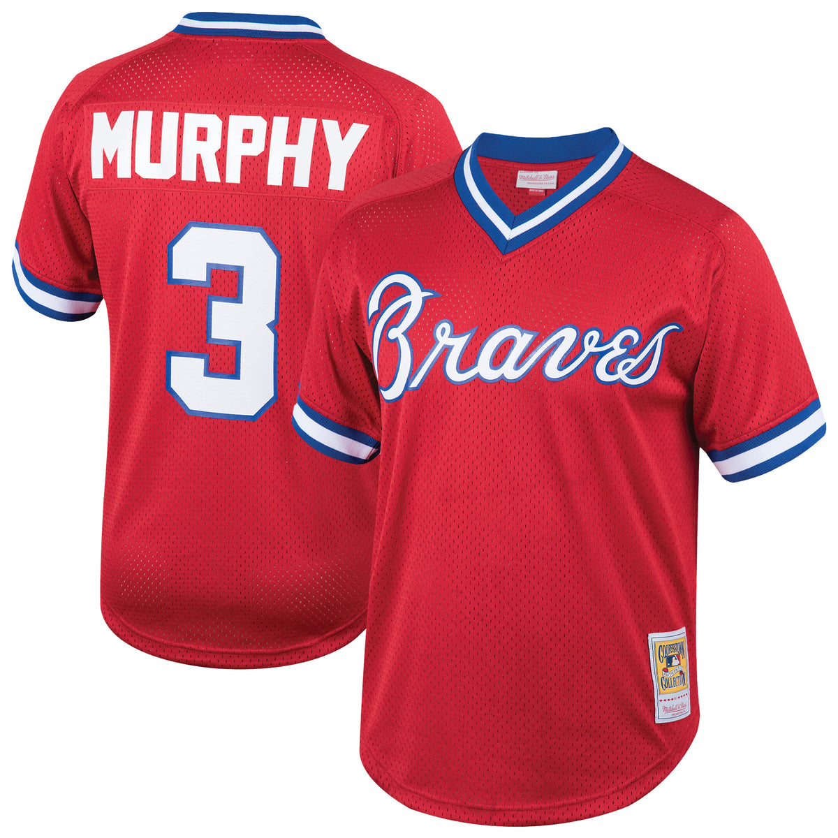 Men's Mitchell & Ness Dale Murphy Red Atlanta Braves Cooperstown Collection Mesh Batting Practice Jersey