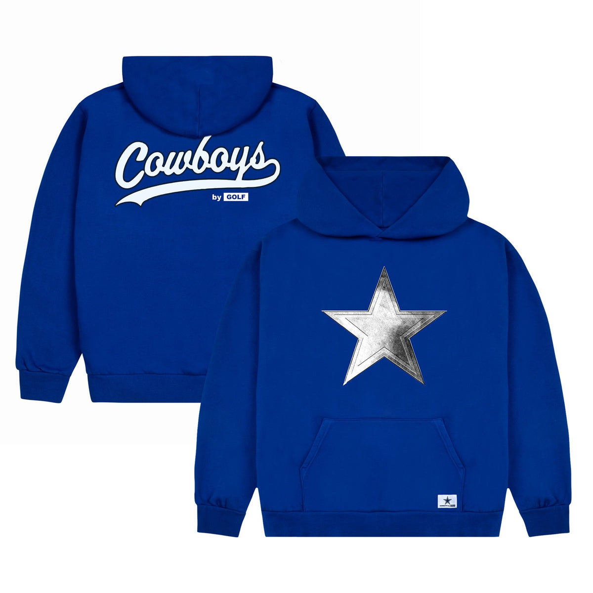 Men's GOLF WANG Royal Dallas Cowboys Cutout Pullover Hoodie