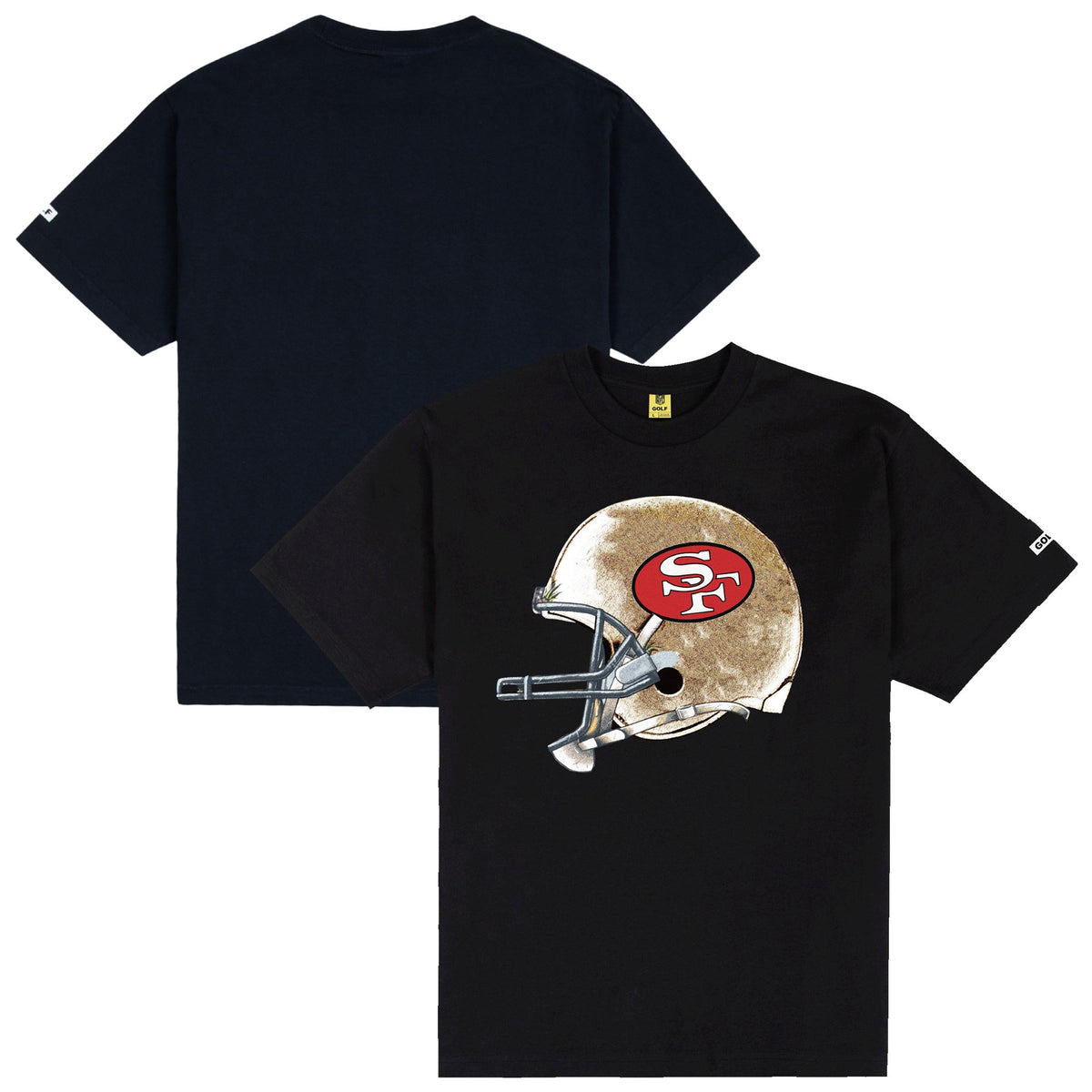 Men's GOLF WANG Black San Francisco 49ers Helmet T-Shirt