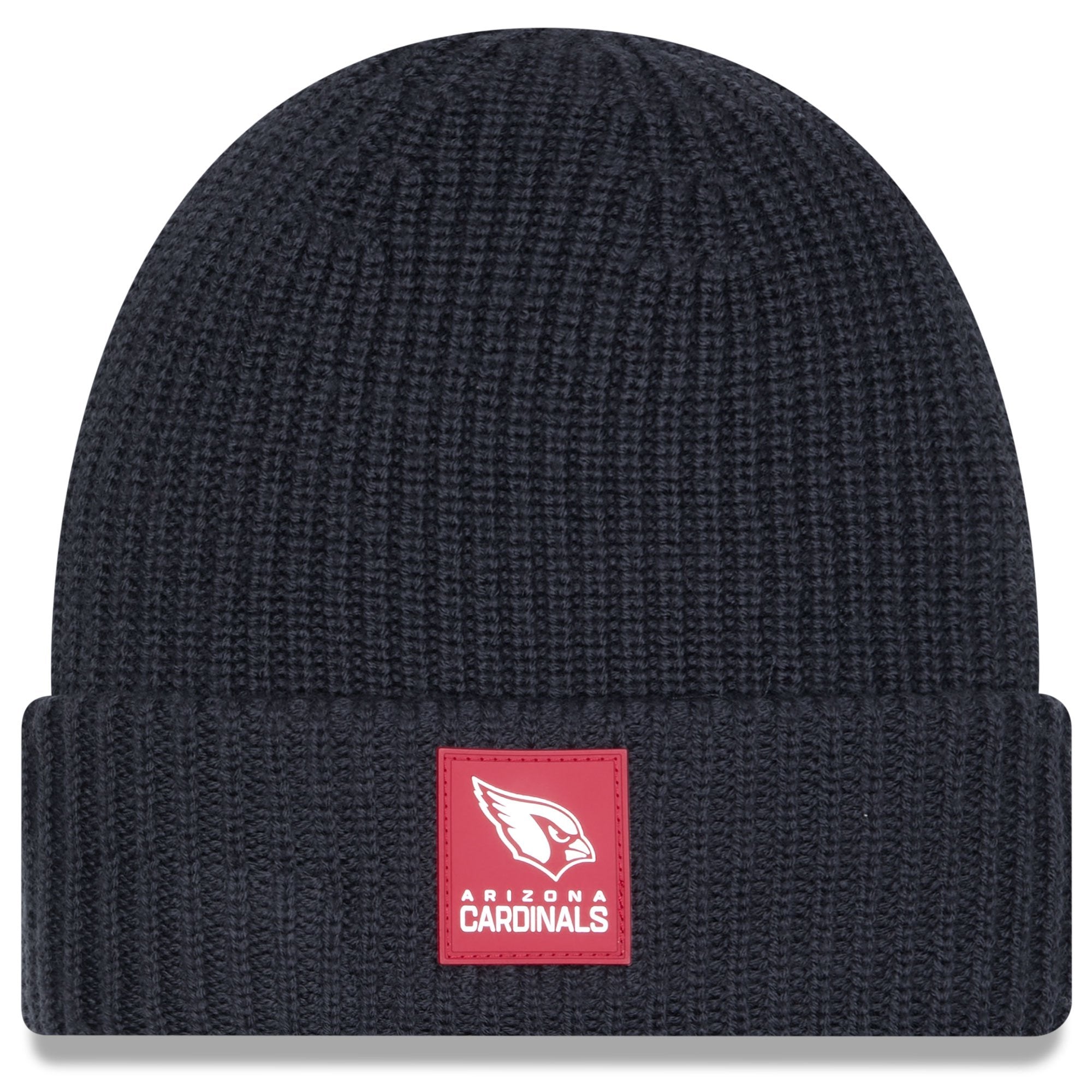Men's New Era Charcoal Arizona Cardinals 2025 Sideline Cold Weather Cuffed Knit Hat