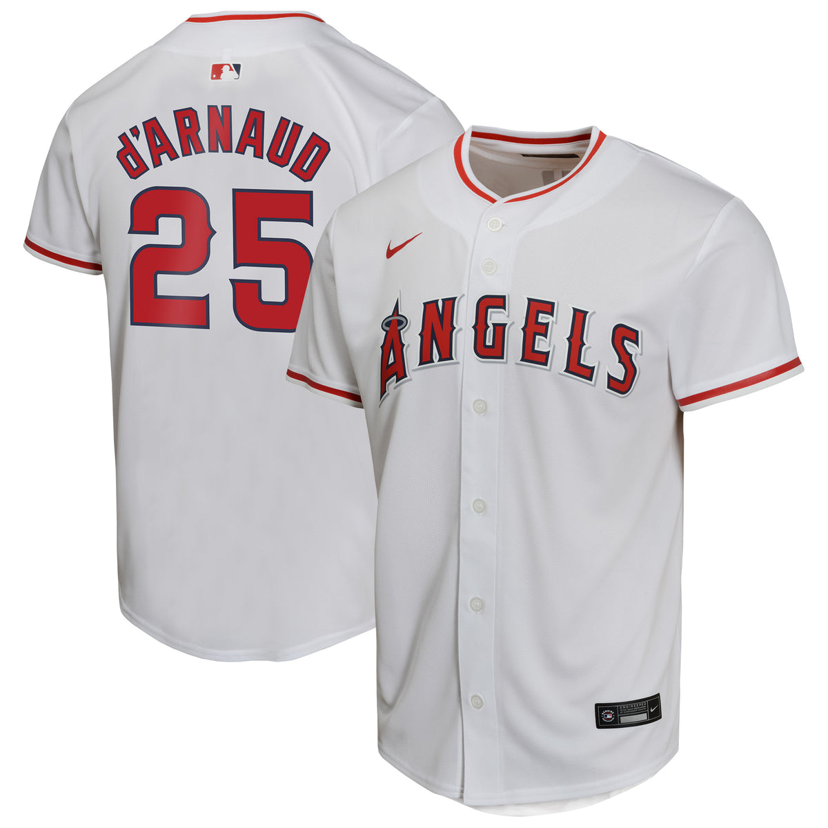 Youth Nike Travis d'Arnaud White Los Angeles Angels Home Game Player Jersey