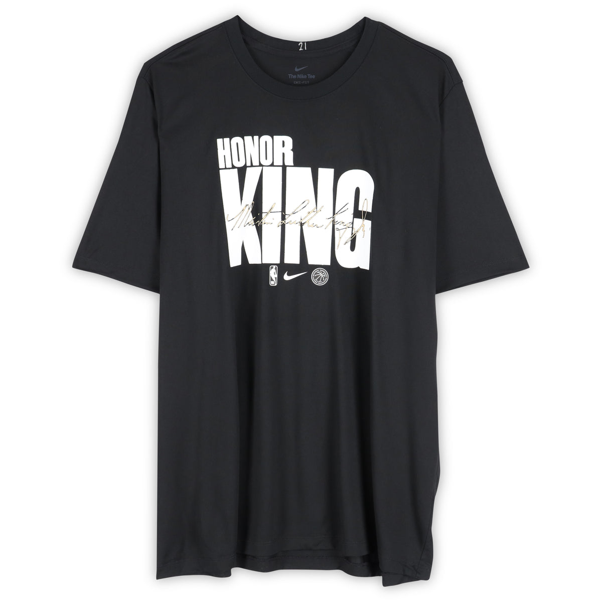 Joel Embiid Philadelphia 76ers Player-Worn Black MLK T-Shirt from the 2024-25 NBA Season - Size 3XLT