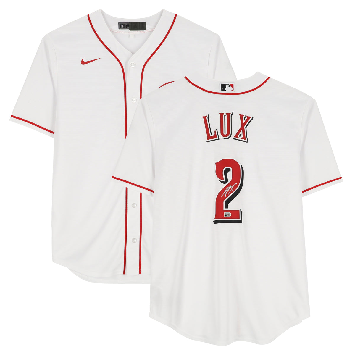Gavin Lux Cincinnati Reds Autographed White Nike Replica Jersey