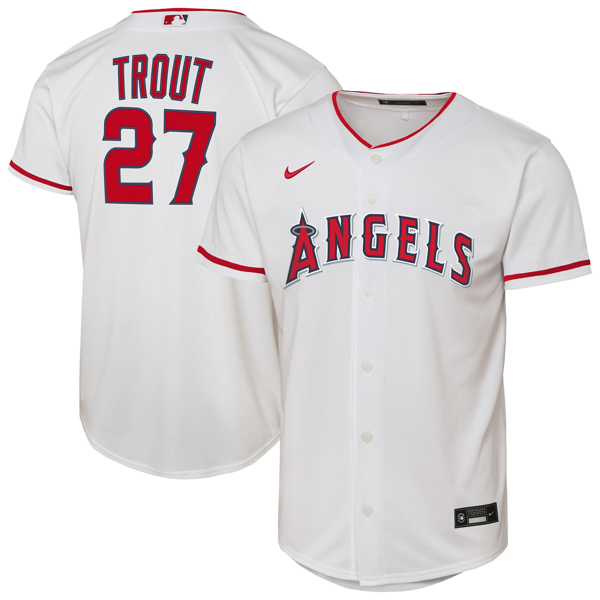 Youth Nike Mike Trout White Los Angeles Angels Home Replica Player Jersey